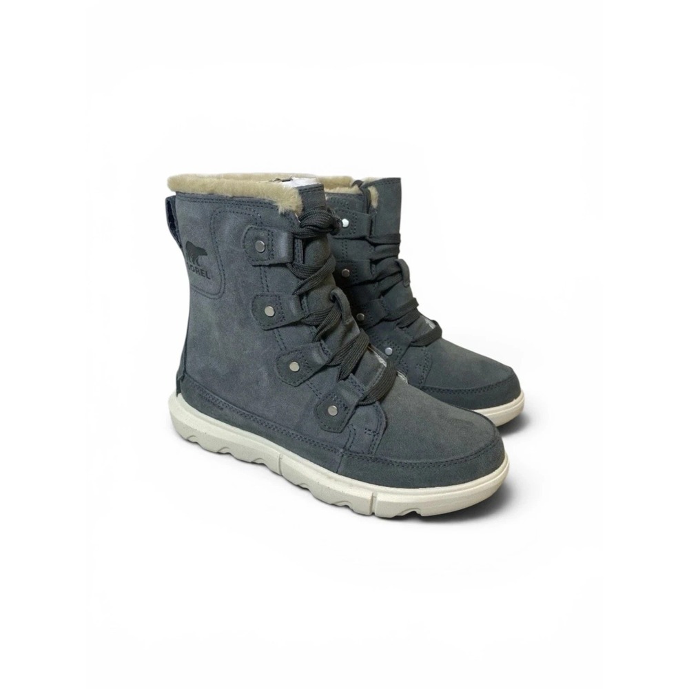 Sorel Womens Explorer II Joan Faux Fur Waterproof Boot Grill/fawn Sz 7 - NWB - Picture 1 of 3